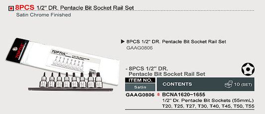 1/2" DRIVE PENTACLE BIT ROCKET RAIL SET