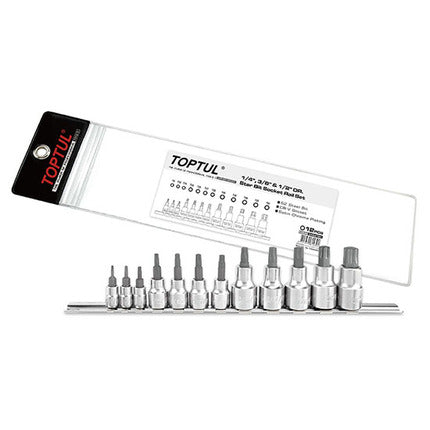 1/4"", 3/8" & 1/2" DRIVE STAR BIT SOCKET RAIL SET