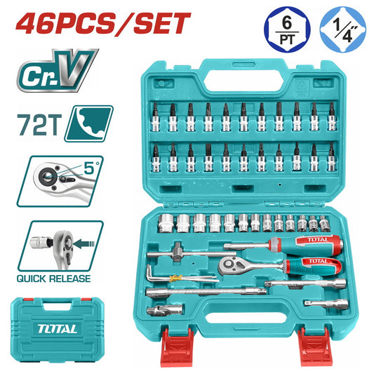46pc 1/4" SOCKET SET - TOTAL
