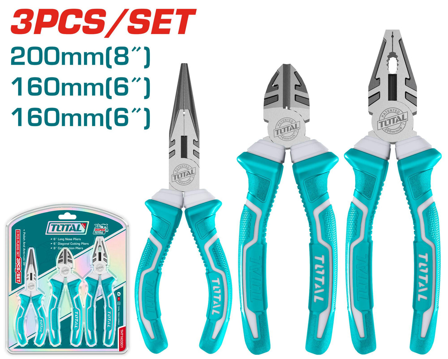 3pc PLIER SET - TOTAL
