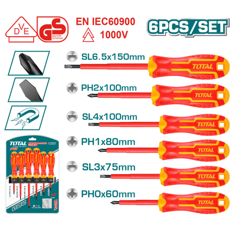 6pc INSULATEDSCREWDRIVER SET - TOTAL