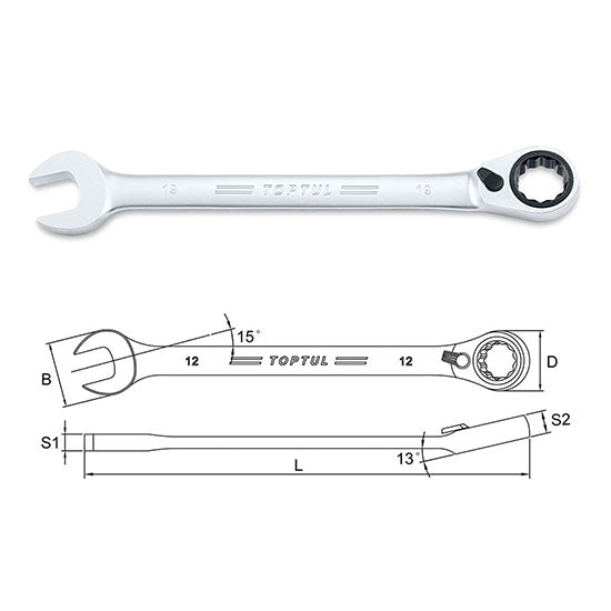 Ratchet combination spanners