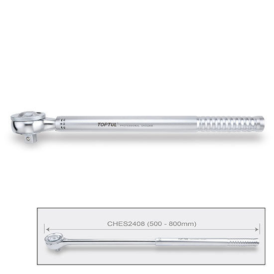 1" Reversible ratchet with adjustable handle
