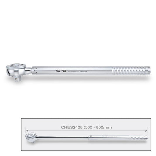 1" Reversible ratchet with adjustable handle
