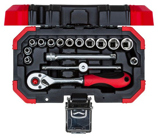 1/4" SOCKET SET (16pc) - GEDORE RED