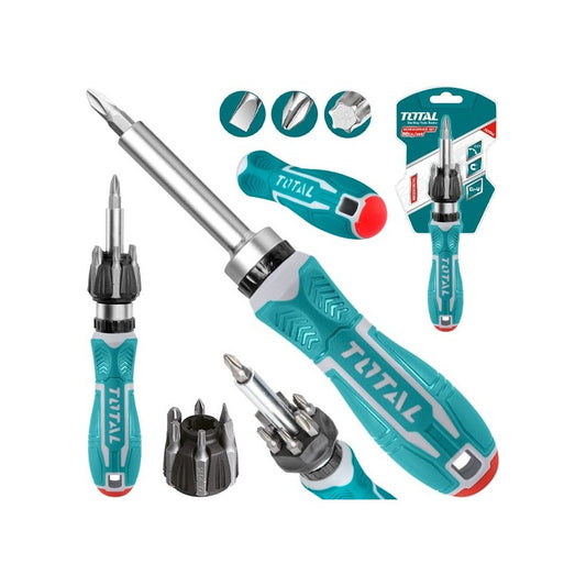 8pc RATCHET SCREWDRIVER SET - TOTAL