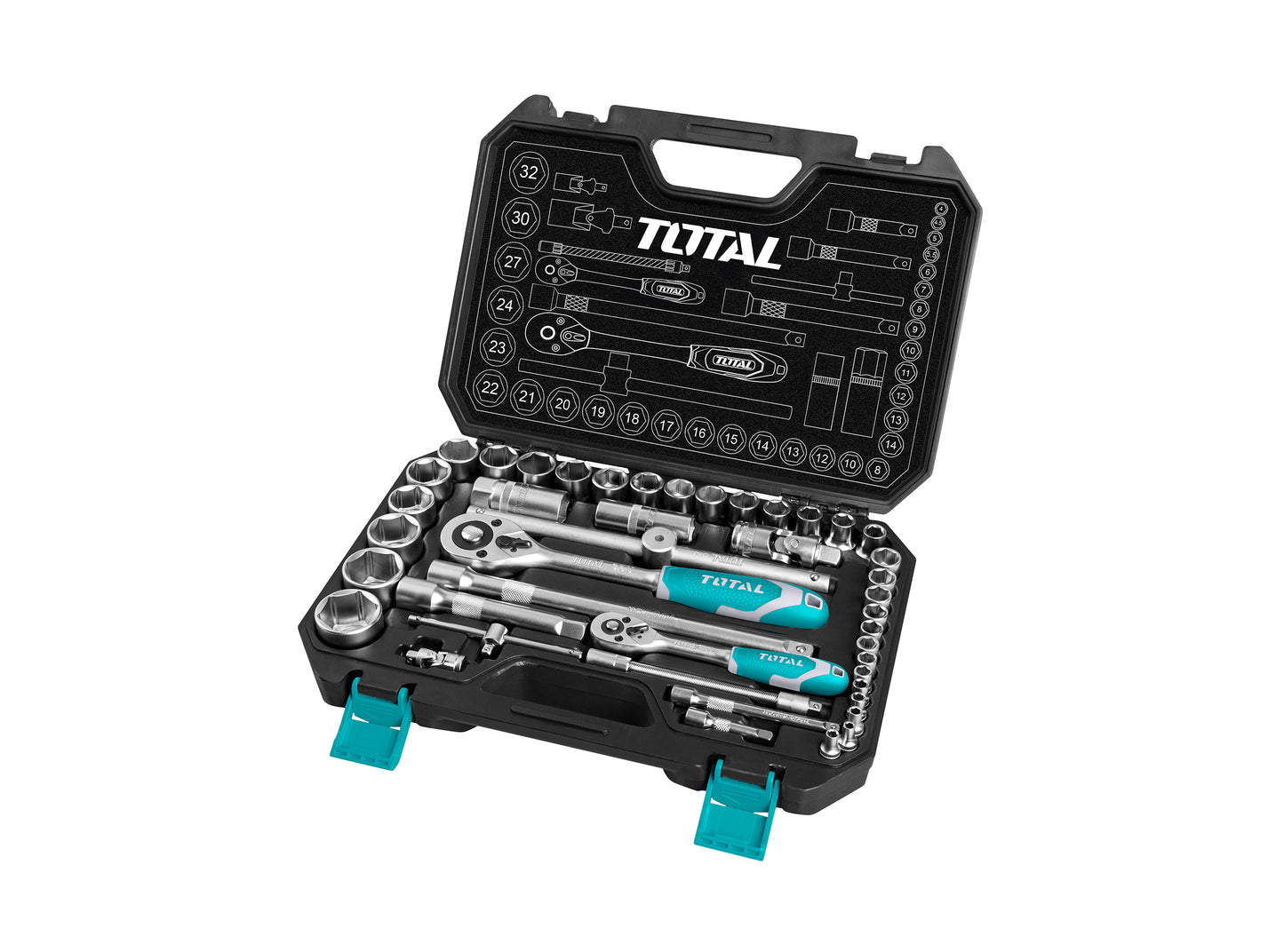 44pc 1/2" & 1/4" SOCKET SET - TOTAL