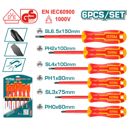6pc INSULATEDSCREWDRIVER SET - TOTAL