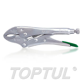 Curved jaw lock pliers