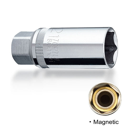 Magnetic spark plug socket