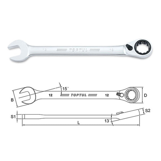 Ratchet combination spanners