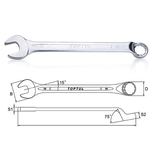 75" degree offset spanner